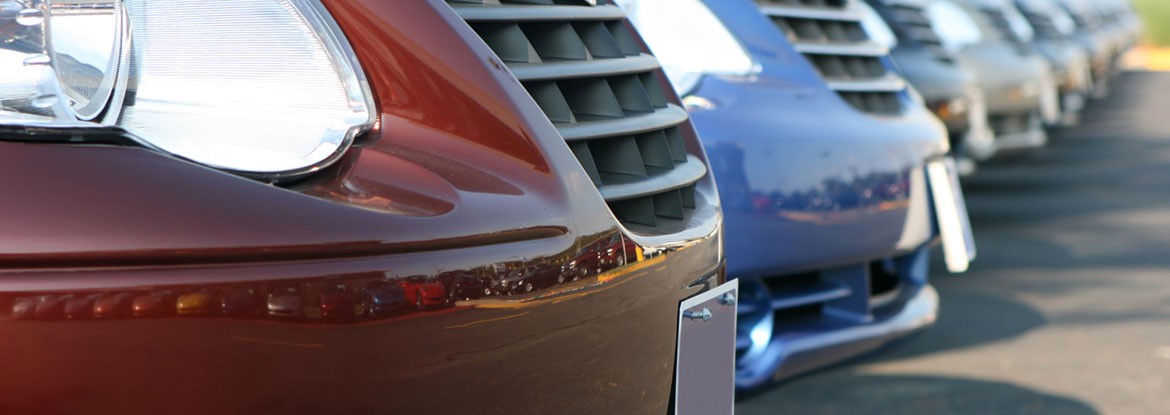 New and used autos at a dealership