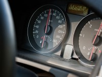 Close up of a cars speedometer